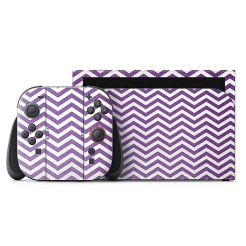 Purple Chevron Nintendo Switch 2 (2025) with Joy-Con Skin