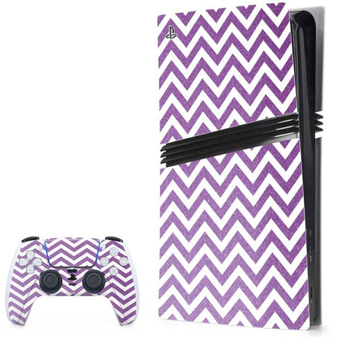 Purple Chevron PS5 Pro Bundle Skin