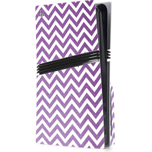 Purple Chevron PS5 Pro Disk Console Skin