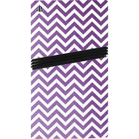 Purple Chevron PS5 Pro Disk Console Skin