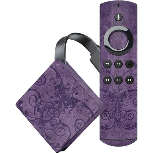 Purple Damask Butterfly by Brigid Ashwood Amazon Fire TV Skin