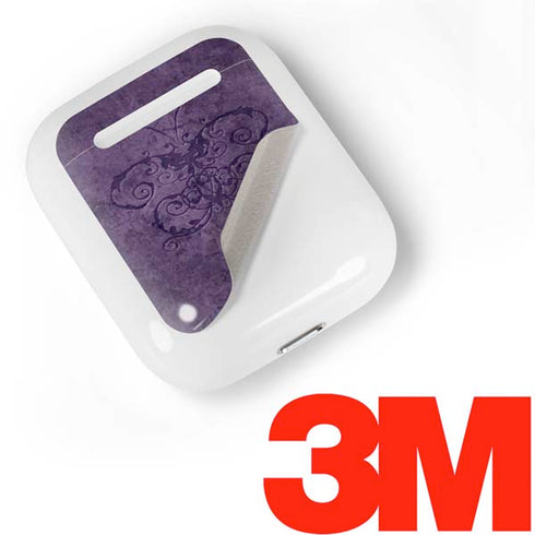 Purple Damask Butterfly by Brigid Ashwood Apple AirPods Skin