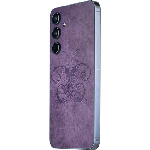 Purple Damask Butterfly by Brigid Ashwood Galaxy A55 5G Skin