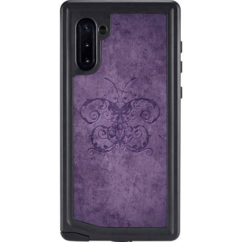 Purple Damask Butterfly by Brigid Ashwood Galaxy Cases