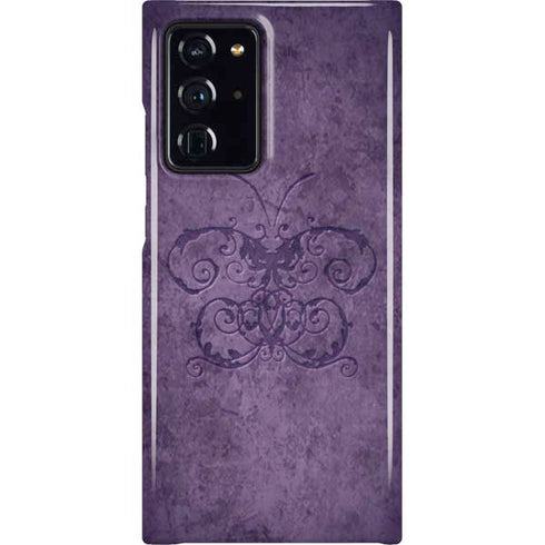 Purple Damask Butterfly by Brigid Ashwood Galaxy Cases
