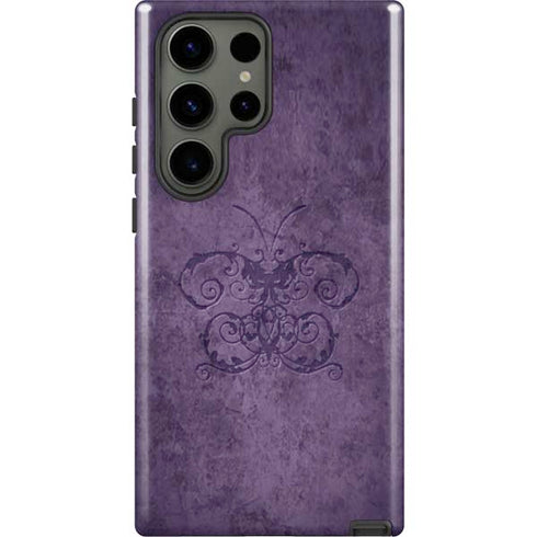 Purple Damask Butterfly by Brigid Ashwood Galaxy S23 Ultra Pro Case