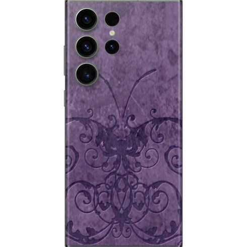 Purple Damask Butterfly by Brigid Ashwood Galaxy Skins