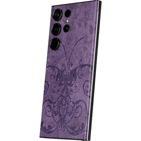 Purple Damask Butterfly by Brigid Ashwood Galaxy Skins