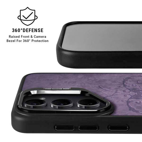 Purple Damask Butterfly by Brigid Ashwood Galaxy S25 Kickstand Case