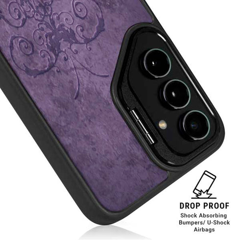 Purple Damask Butterfly by Brigid Ashwood Galaxy S25 Kickstand Case