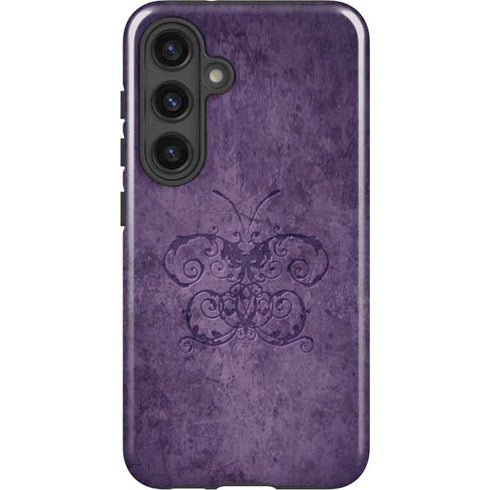 Purple Damask Butterfly by Brigid Ashwood Galaxy S25 Plus Impact Case