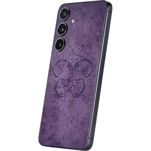 Purple Damask Butterfly by Brigid Ashwood Galaxy S24 Plus Skin