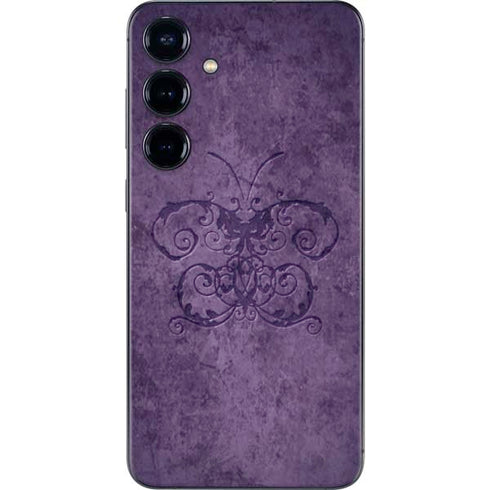 Purple Damask Butterfly by Brigid Ashwood Galaxy S24 Skin
