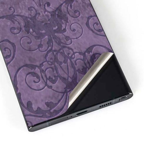 Purple Damask Butterfly by Brigid Ashwood Galaxy S25 Ultra Skin