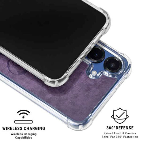 Purple Damask Butterfly by Brigid Ashwood Galaxy S25 Clear Case