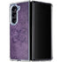 Purple Damask Butterfly by Brigid Ashwood Galaxy Z Fold5 5G Clear Case