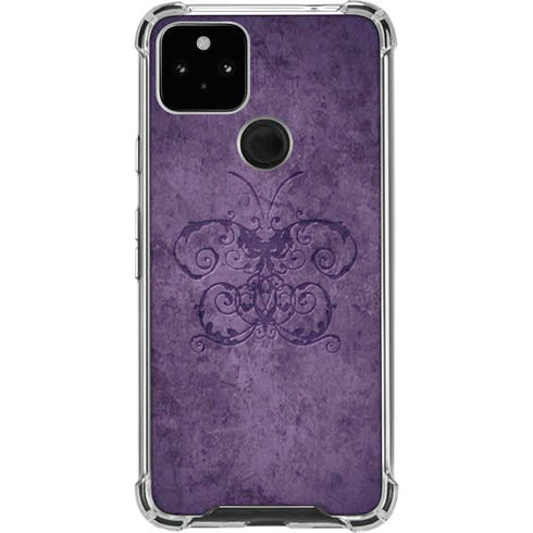 Purple Damask Butterfly by Brigid Ashwood Pixel Cases