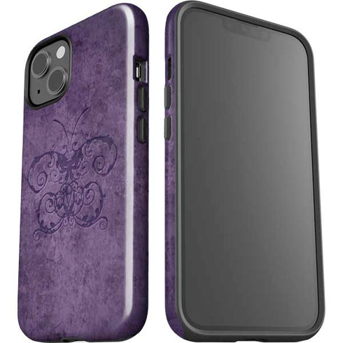 Purple Damask Butterfly by Brigid Ashwood iPhone 15 Impact Case