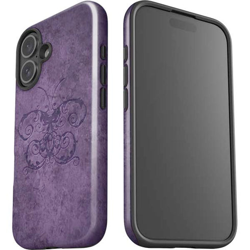 Purple Damask Butterfly by Brigid Ashwood iPhone 16 Plus Impact Case