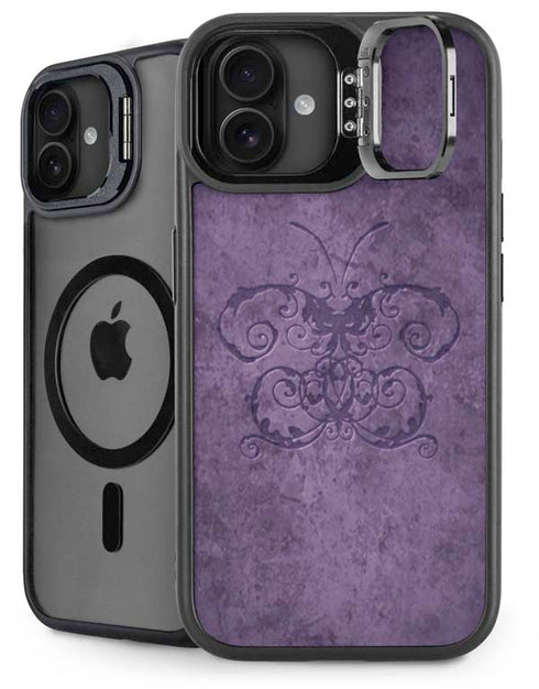 Purple Damask Butterfly by Brigid Ashwood iPhone 16 Plus Kickstand Case