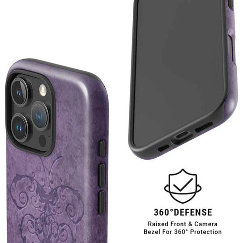 Purple Damask Butterfly by Brigid Ashwood iPhone 16 Pro Magsafe Impact Case
