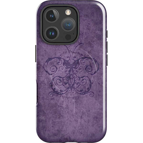 Purple Damask Butterfly by Brigid Ashwood iPhone 16 Pro Max Magsafe Impact Case