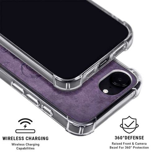 Purple Damask Butterfly by Brigid Ashwood iPhone 16e Clear Case