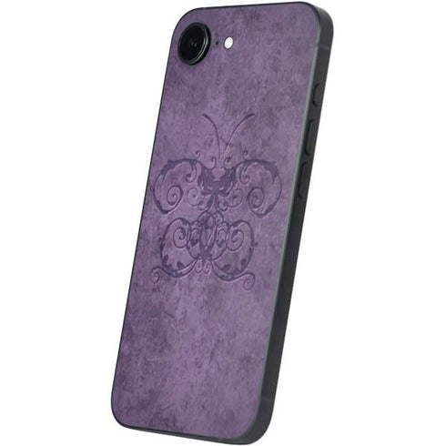 Purple Damask Butterfly by Brigid Ashwood iPhone 16e Skin