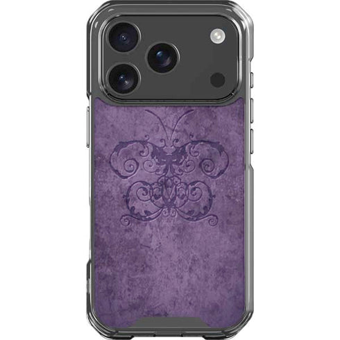 Purple Damask Butterfly by Brigid Ashwood iPhone 18 Pro Clear Case