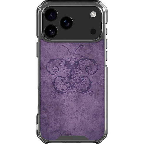 Purple Damask Butterfly by Brigid Ashwood iPhone 18 Pro Max Clear Case