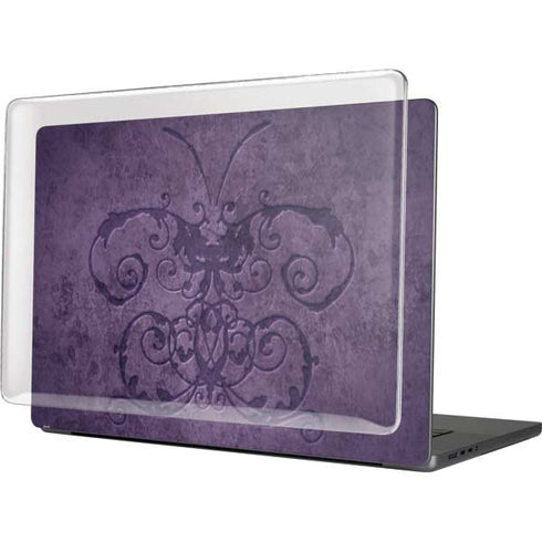 Purple Damask Butterfly by Brigid Ashwood MacBook Cases