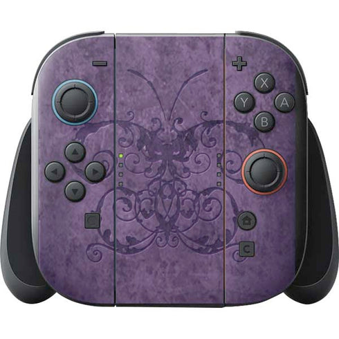 Purple Damask Butterfly by Brigid Ashwood Nintendo Switch 2 (2025) with Joy-Con Skin