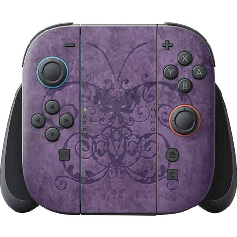 Purple Damask Butterfly by Brigid Ashwood Nintendo Skins