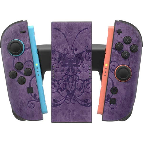 Purple Damask Butterfly by Brigid Ashwood Nintendo Switch 2 (2025) Joy-Con Controller Skin