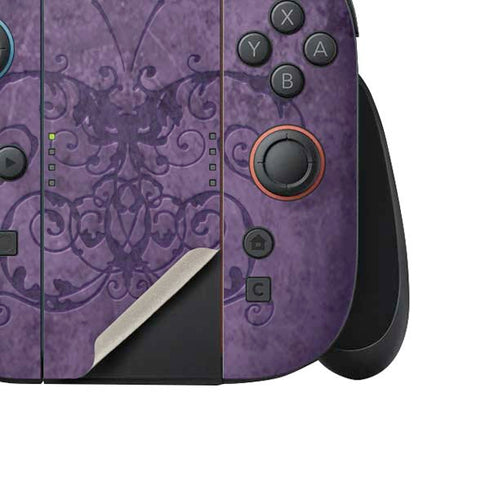 Purple Damask Butterfly by Brigid Ashwood Nintendo Switch 2 (2025) Joy-Con Controller Skin