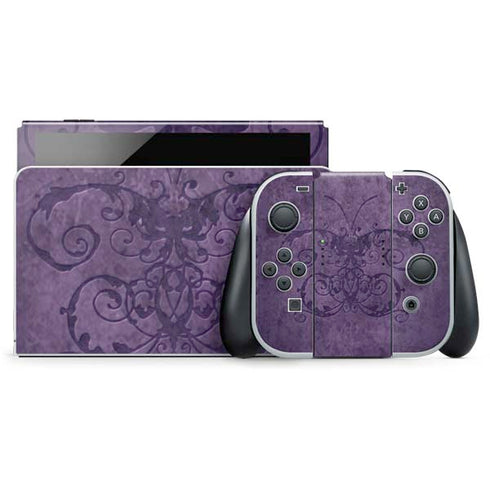 Purple Damask Butterfly by Brigid Ashwood Nintendo Skins