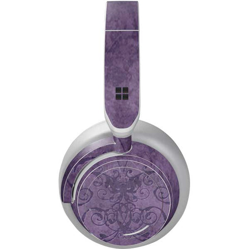 Purple Damask Butterfly by Brigid Ashwood Surface Headphones Skin