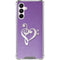 Purple Glitter Musical Heart Galaxy A16 5G Clear Case