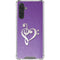 Purple Glitter Musical Heart Galaxy A17 Clear Case
