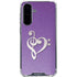 Purple Glitter Musical Heart Galaxy A36 5G Clear Case
