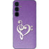 Purple Glitter Musical Heart Galaxy A55 5G Skin