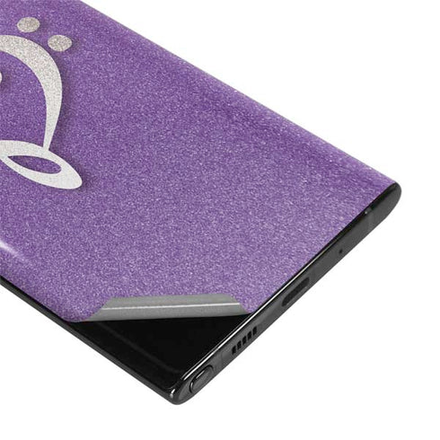 Purple Glitter Musical Heart Galaxy Note 10 Plus Skin