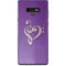 Purple Glitter Musical Heart Galaxy Note 9 Skin