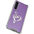Purple Glitter Musical Heart Galaxy S24 FE Clear Case