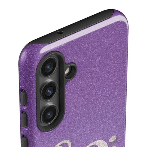 Purple Glitter Musical Heart Galaxy S25 Impact Case