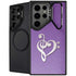 Purple Glitter Musical Heart Galaxy S24 Ultra Kickstand Case