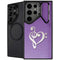 Purple Glitter Musical Heart Galaxy S25 Ultra Kickstand Case