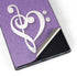 Purple Glitter Musical Heart Galaxy S24 Ultra Skin