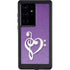 Purple Glitter Musical Heart Galaxy S24 Ultra Waterproof Case