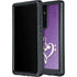Purple Glitter Musical Heart Galaxy S24 Ultra Waterproof Case